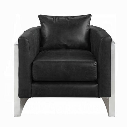 ACME Furniture - Betla Accent Chair - Black Top Grain Leather - AC01986 veiw 2