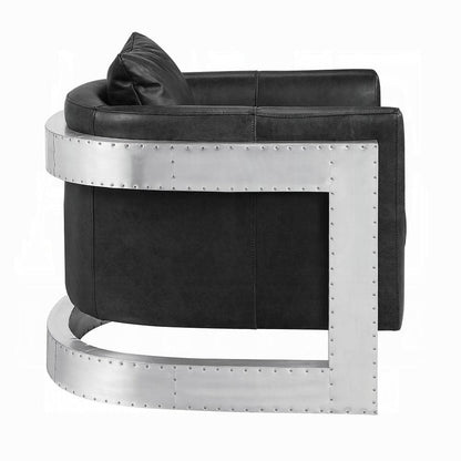 ACME Furniture - Betla Accent Chair - Black Top Grain Leather - AC01986 veiw 3