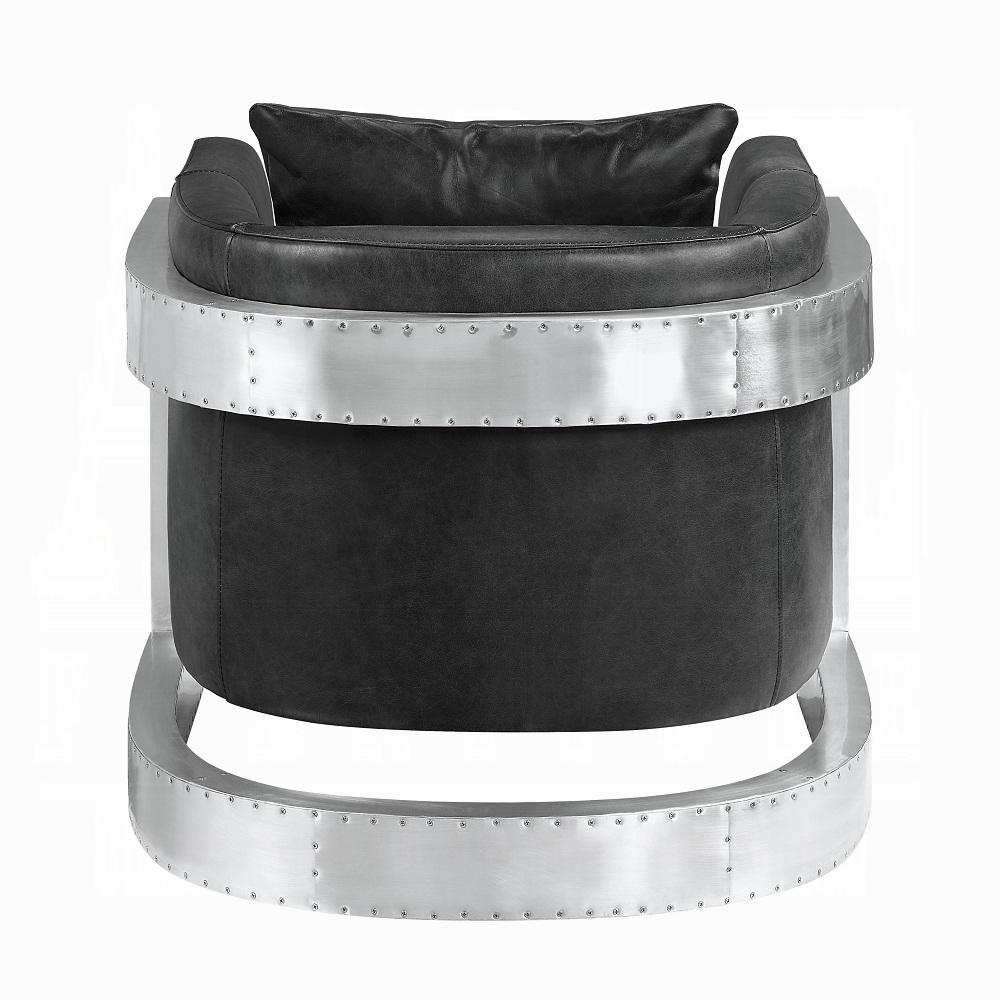 ACME Furniture - Betla Accent Chair - Black Top Grain Leather - AC01986 veiw 4