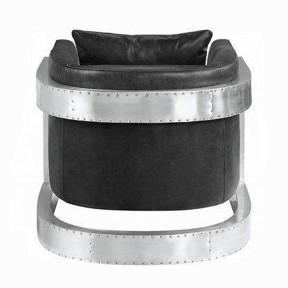 ACME Furniture - Betla Accent Chair - Black Top Grain Leather - AC01986 veiw 4