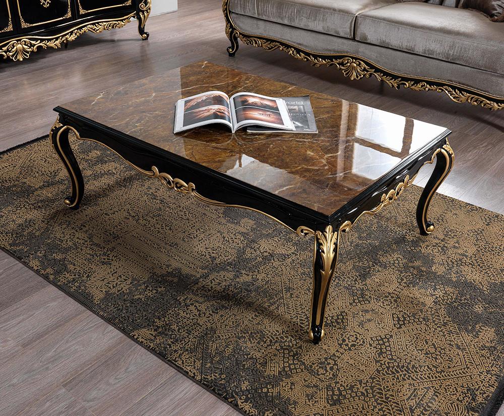 ACME Furniture - Betria Coffee Table - Engineered Stone & Black Finish - LV01890 veiw 1