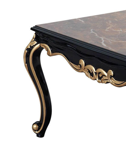 ACME Furniture - Betria Coffee Table - Engineered Stone & Black Finish - LV01890 veiw 3