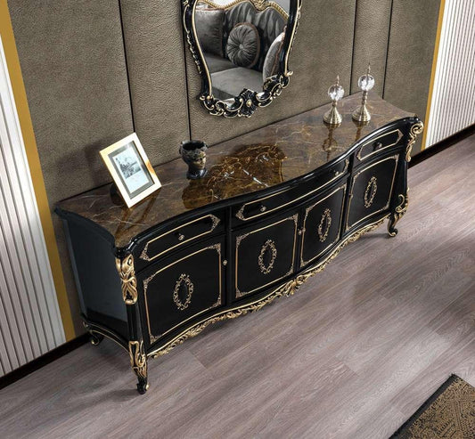 ACME Furniture - Betria Console Table - Gold & Black - AC01892_CLOSEOUT veiw 1