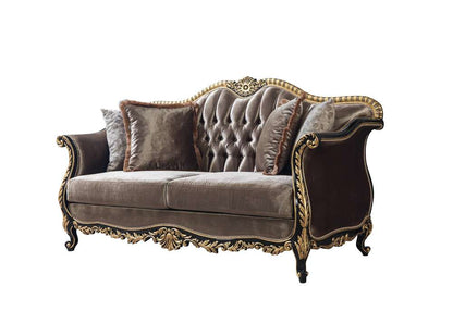 ACME Furniture - Betria Loveseat w/4 Pillows - Light Green Velvet - LV01888_CLOSEOUT view 1