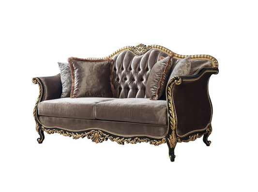 ACME Furniture - Betria Loveseat w/4 Pillows - Light Green Velvet - LV01888_CLOSEOUT view 1