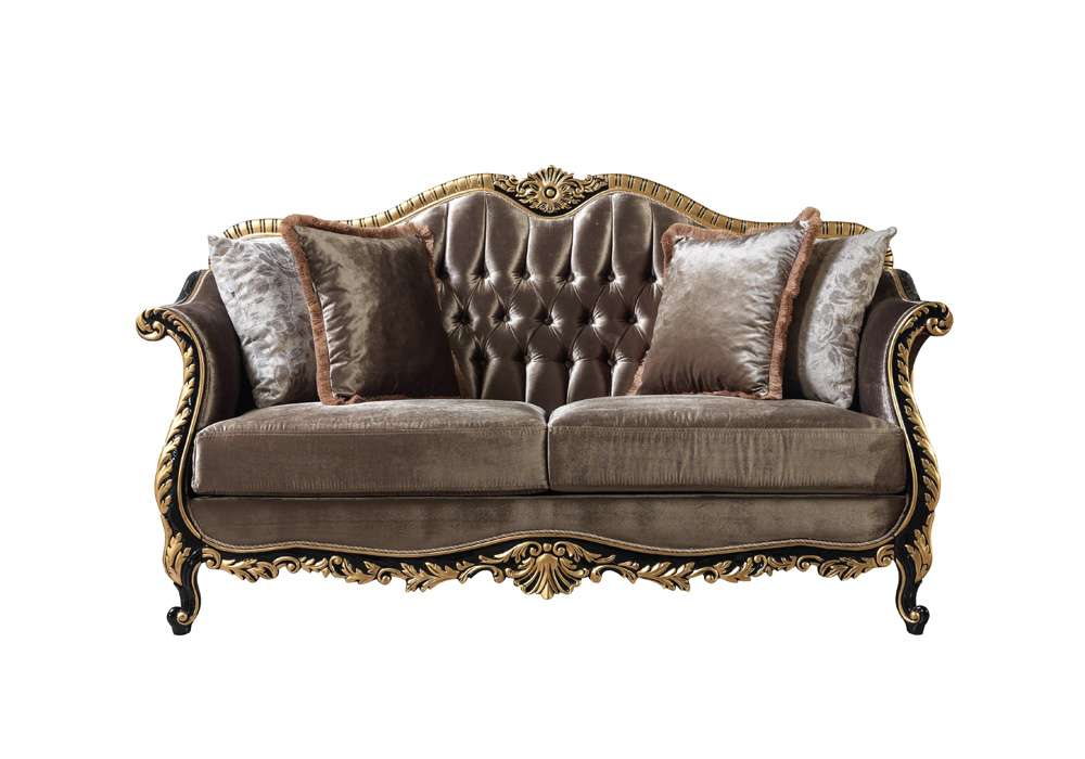 ACME Furniture - Betria Loveseat w/4 Pillows - Light Green Velvet - LV01888_CLOSEOUT view 2