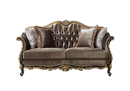 ACME Furniture - Betria Loveseat w/4 Pillows - Light Green Velvet - LV01888_CLOSEOUT view 2