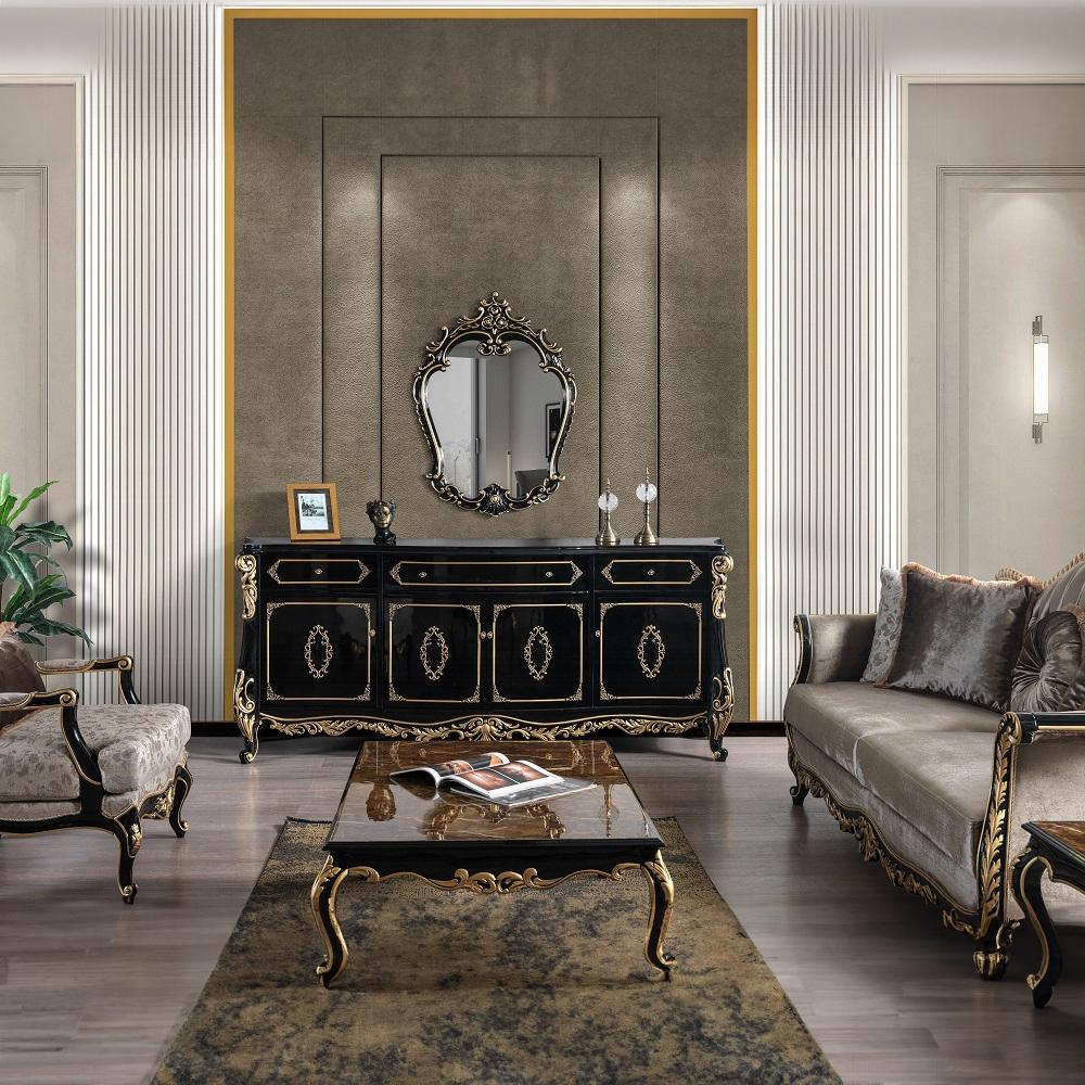 ACME Furniture - Betria Mirror - Gold & Black Finish - AC01893 veiw 5