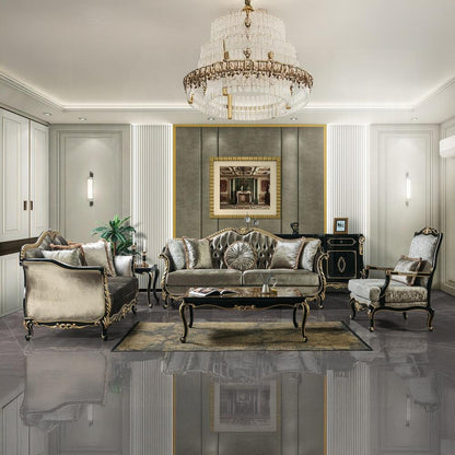 ACME Furniture - Betria Sofa w/5 Pillows - Light Green Velvet, Gold & Black High Gloss Finish - LV01887 veiw 6