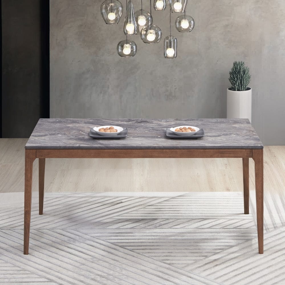 ACME Furniture - Bevis Dining Table - Stone & Walnut - DN02312 view 5