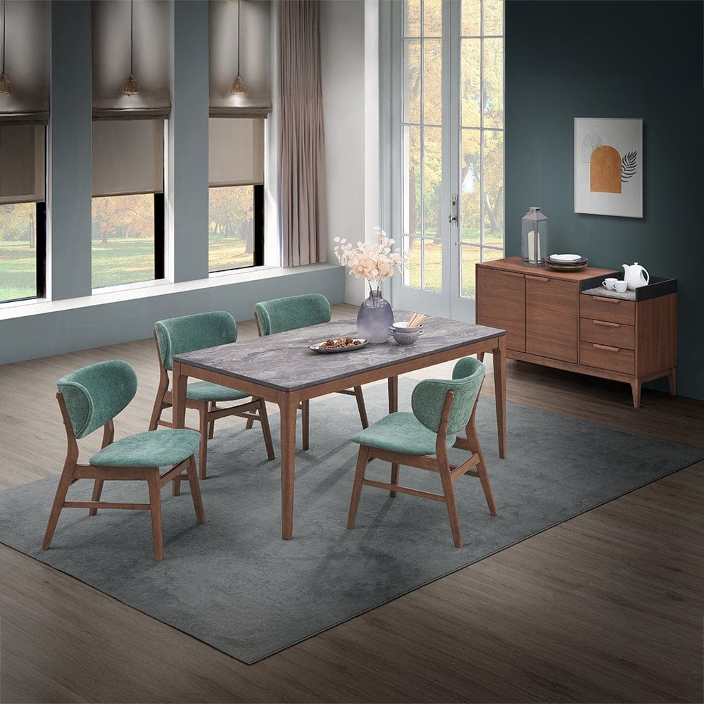 ACME Furniture - Bevis Dining Table - Stone & Walnut - DN02312 view 7