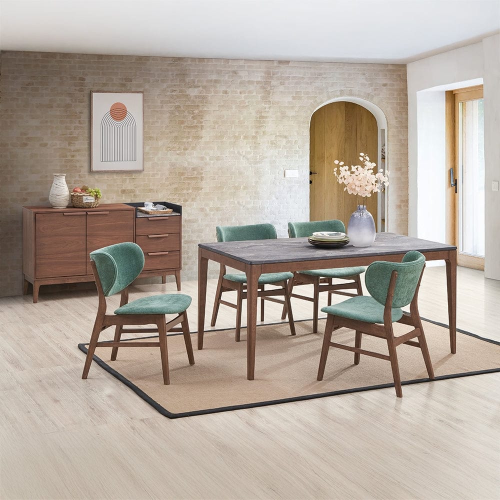 ACME Furniture - Bevis Dining Table - Stone & Walnut - DN02312 view 8