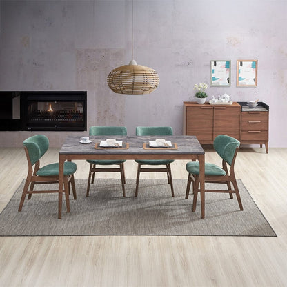 ACME Furniture - Bevis Dining Table - Stone & Walnut - DN02312 view 9