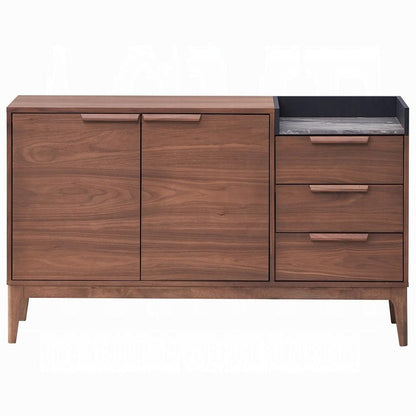 ACME Furniture - Bevis Server - Engineered Stone & Walnut Finish - DN02419 veiw 2