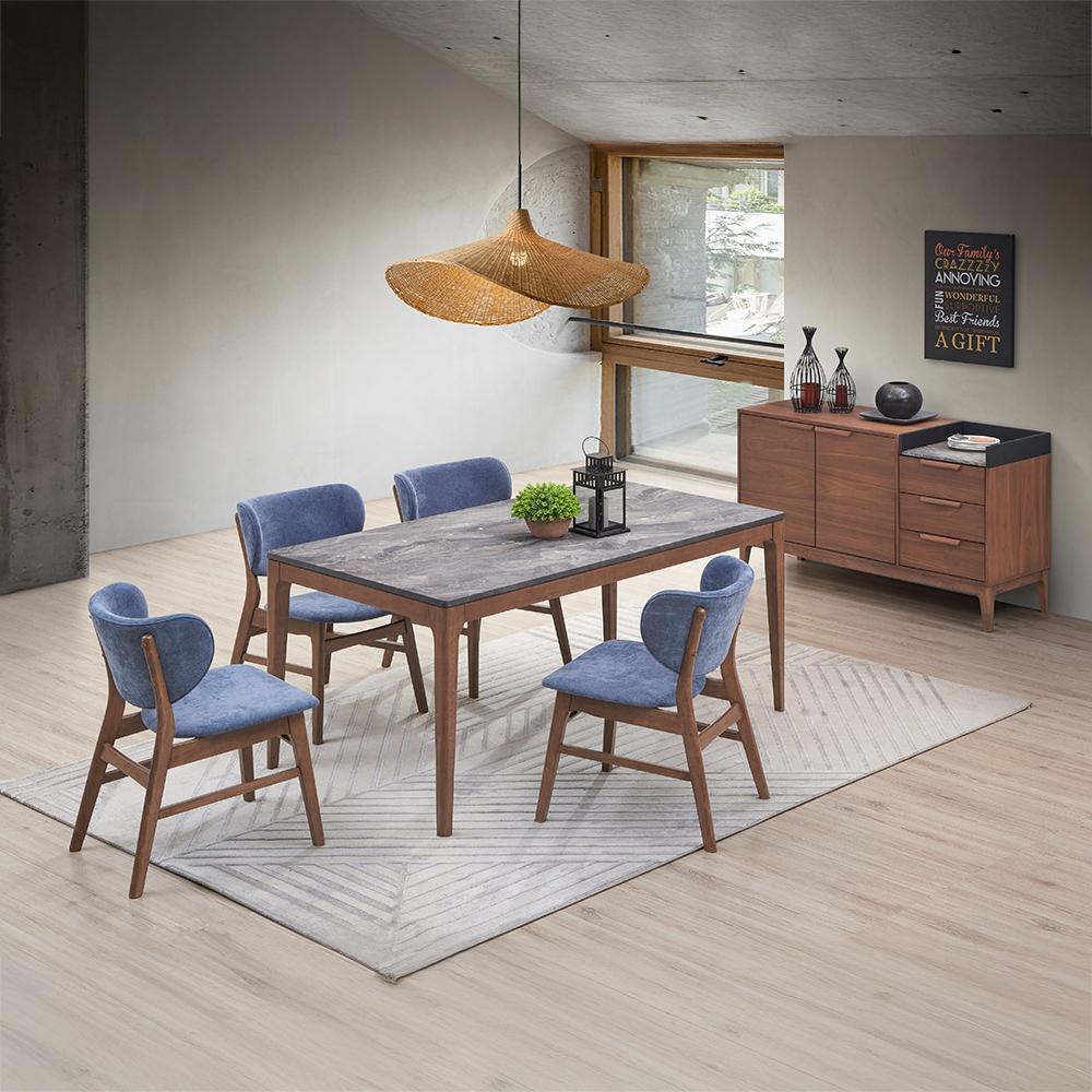 ACME Furniture - Bevis Server - Engineered Stone & Walnut Finish - DN02419 veiw 6
