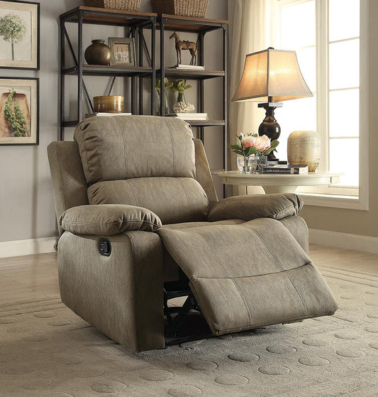 ACME Furniture - Bina Motion Recliner - Taupe Polished Microfiber - 59527 veiw 2