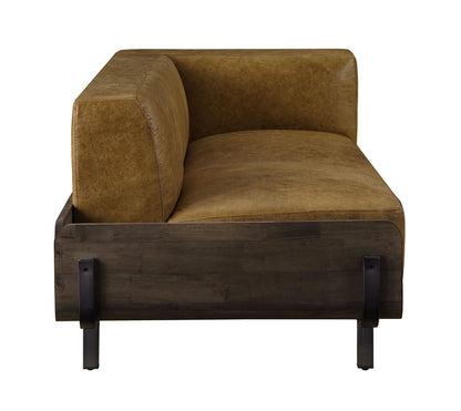 ACME Furniture - Blanca - Sofa - Chestnut Top Grain Leather & Rustic Oak - 56500 view 3