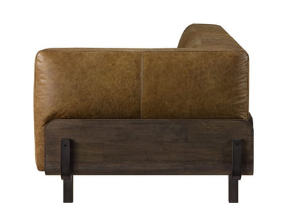 ACME Furniture - Blanca - Sofa - Chestnut Top Grain Leather & Rustic Oak - 56500 view 4