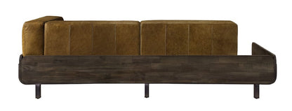 ACME Furniture - Blanca - Sofa - Chestnut Top Grain Leather & Rustic Oak - 56500 view 5