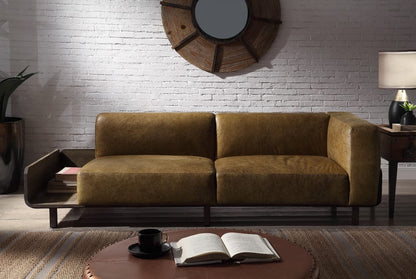 ACME Furniture - Blanca - Sofa - Chestnut Top Grain Leather & Rustic Oak - 56500 view 6