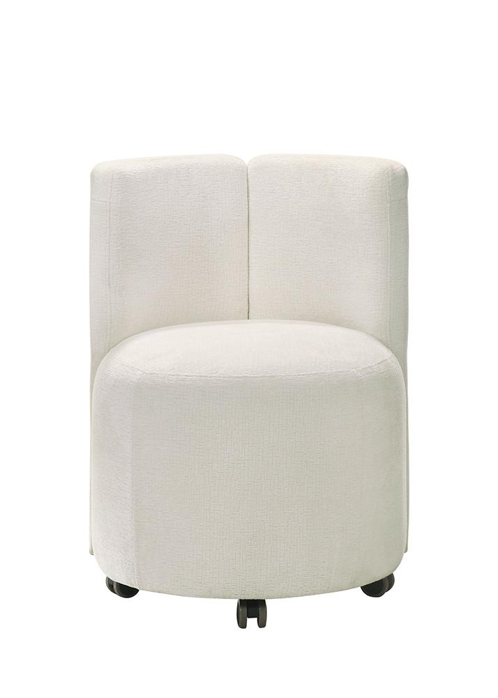 ACME Furniture - Blayde Side Chair w/Swivel (Set of 2) - White Fabric - DN02866 view 2