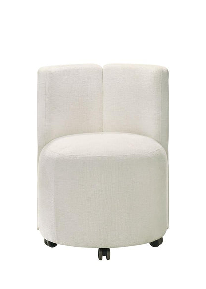 ACME Furniture - Blayde Side Chair w/Swivel (Set of 2) - White Fabric - DN02866 view 2
