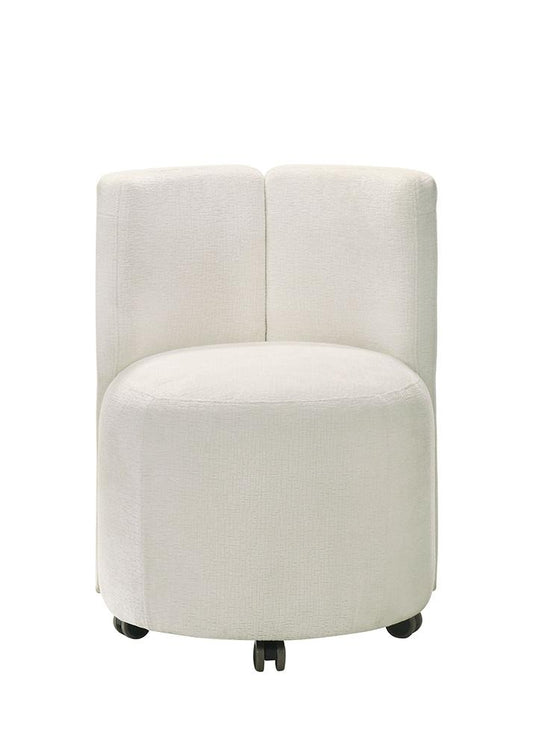 ACME Furniture - Blayde Side Chair w/Swivel (Set of 2) - White Fabric - DN02866 view 2