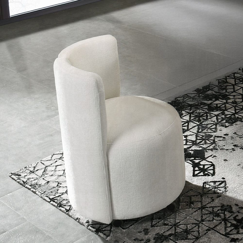 ACME Furniture - Blayde Side Chair w/Swivel (Set of 2) - White Fabric - DN02866 view 5