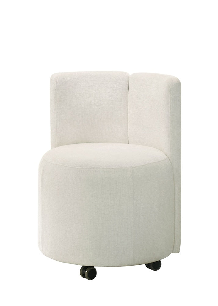 ACME Furniture - Blayde Side Chair w/Swivel (Set of 2) - White Fabric - DN02866 veiw 1