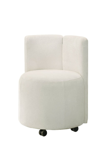 ACME Furniture - Blayde Side Chair w/Swivel (Set of 2) - White Fabric - DN02866 veiw 1