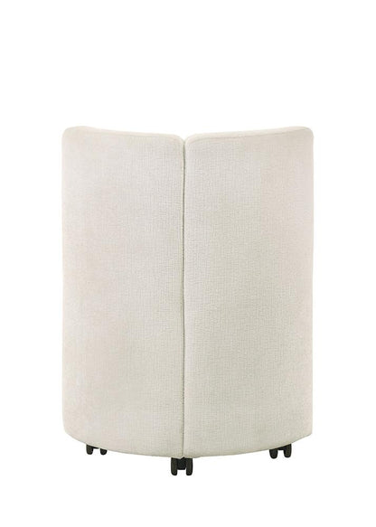 ACME Furniture - Blayde Side Chair w/Swivel (Set of 2) - White Fabric - DN02866 veiw 4