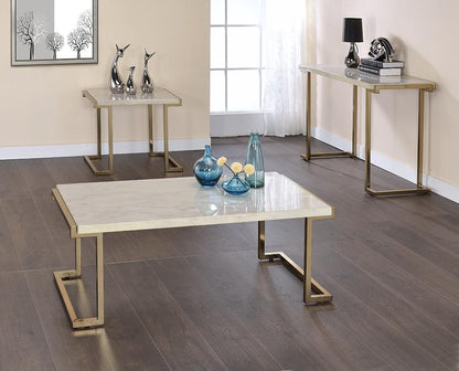 ACME Furniture - Boice II Coffee Table - Engineered Stone Top & Champagne - 82870 veiw 4
