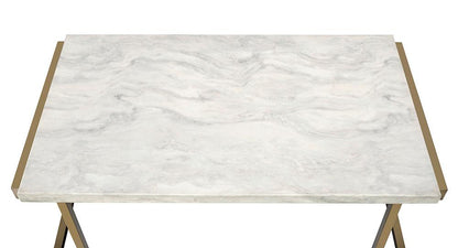 ACME Furniture - Boice II Coffee Table - Engineered Stone Top & Champagne - 82870 veiw 6