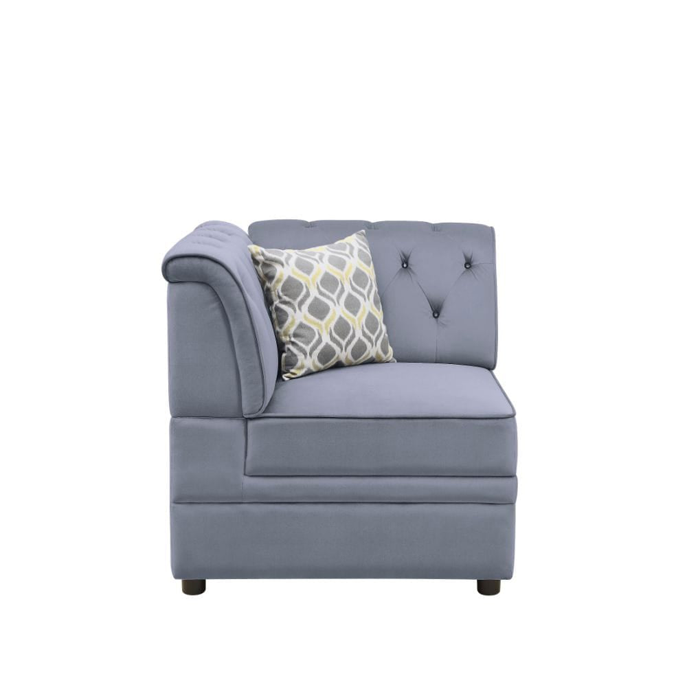 ACME Furniture - Bois II - Modular - Wedge - Gray Velvet - 53306 view 2