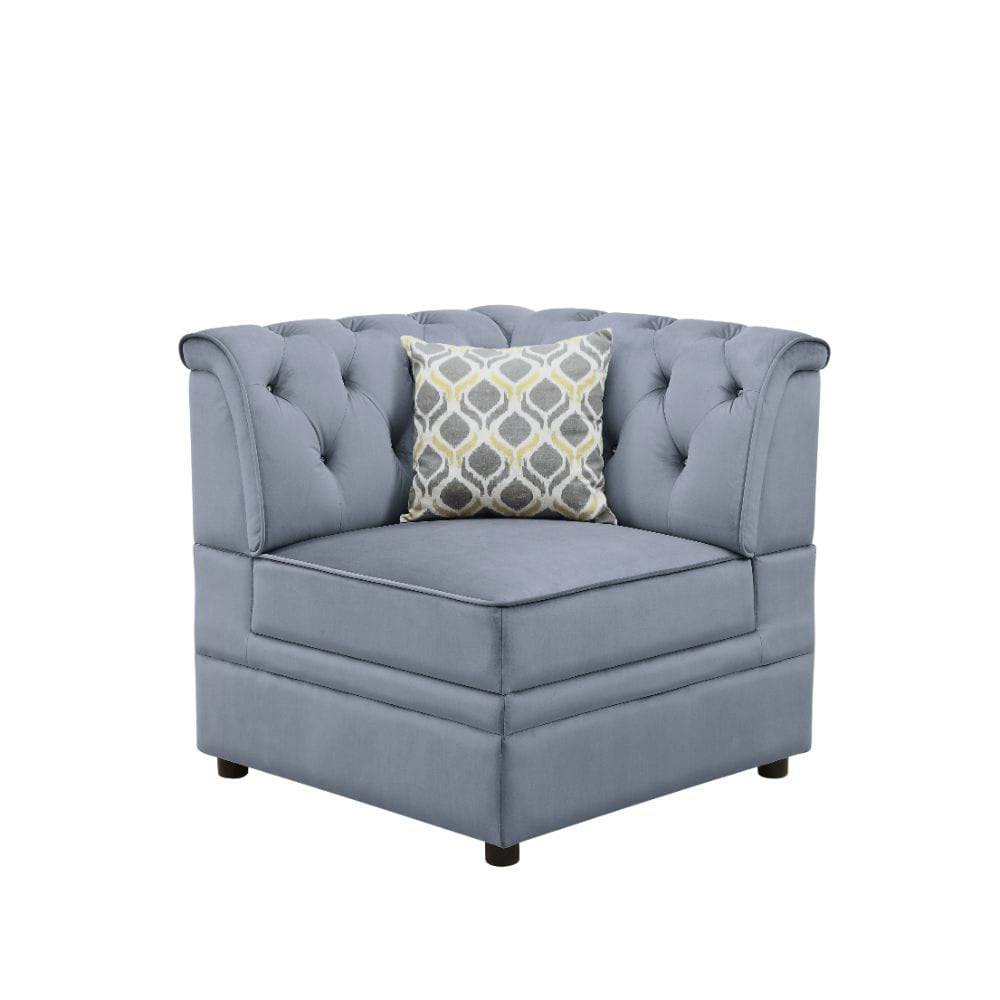 ACME Furniture - Bois II - Modular - Wedge - Gray Velvet - 53306 view 3