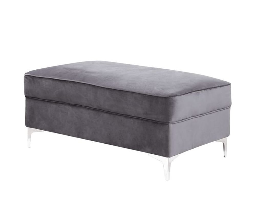ACME Furniture - Bovasis - Ottoman - Gray Velvet - LV00369 view 1