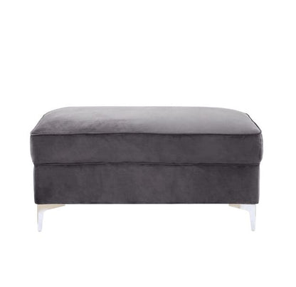 ACME Furniture - Bovasis - Ottoman - Gray Velvet - LV00369 view 2