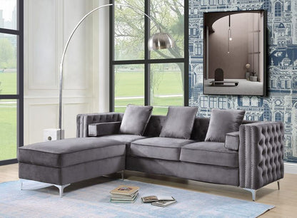 ACME Furniture - Bovasis - Ottoman - Gray Velvet - LV00369 view 3