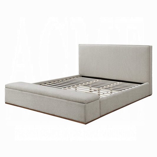 ACME Furniture - Boxter - Eastern King Bed w/Storage - Gray Linen  - BD05851EK view 1