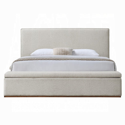 ACME Furniture - Boxter - Eastern King Bed w/Storage - Gray Linen  - BD05851EK view 2