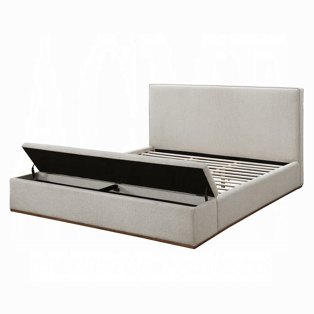 ACME Furniture - Boxter - Eastern King Bed w/Storage - Gray Linen  - BD05851EK view 5
