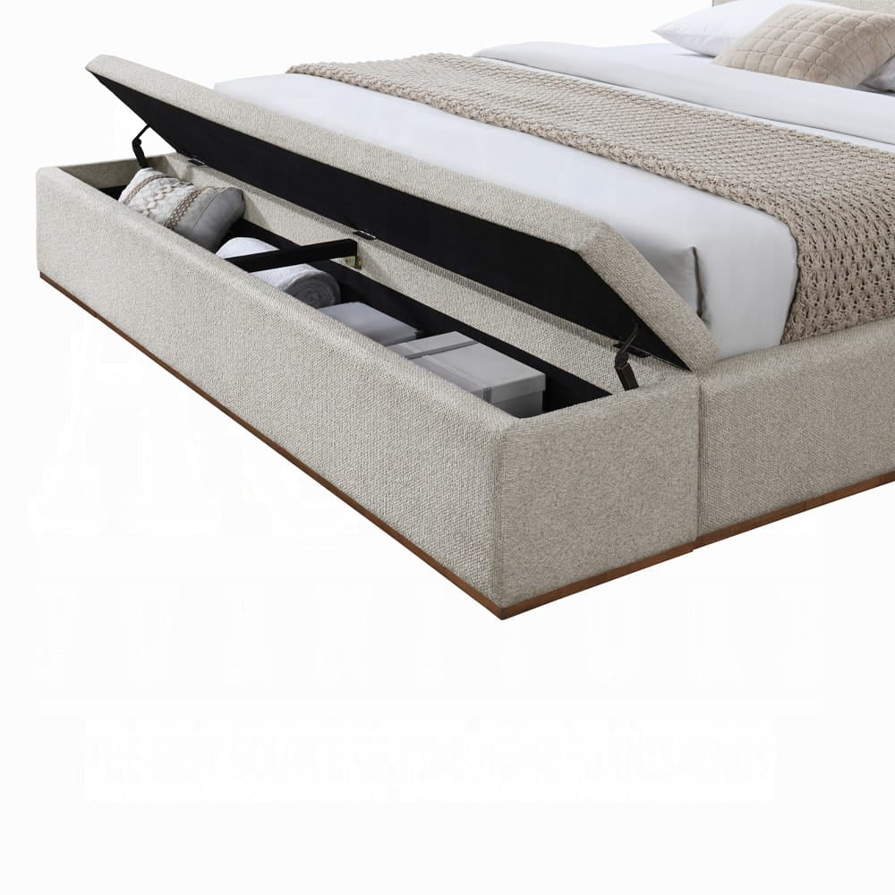 ACME Furniture - Boxter - Queen Bed w/Storage - Gray Linen  - BD05852Q view 6