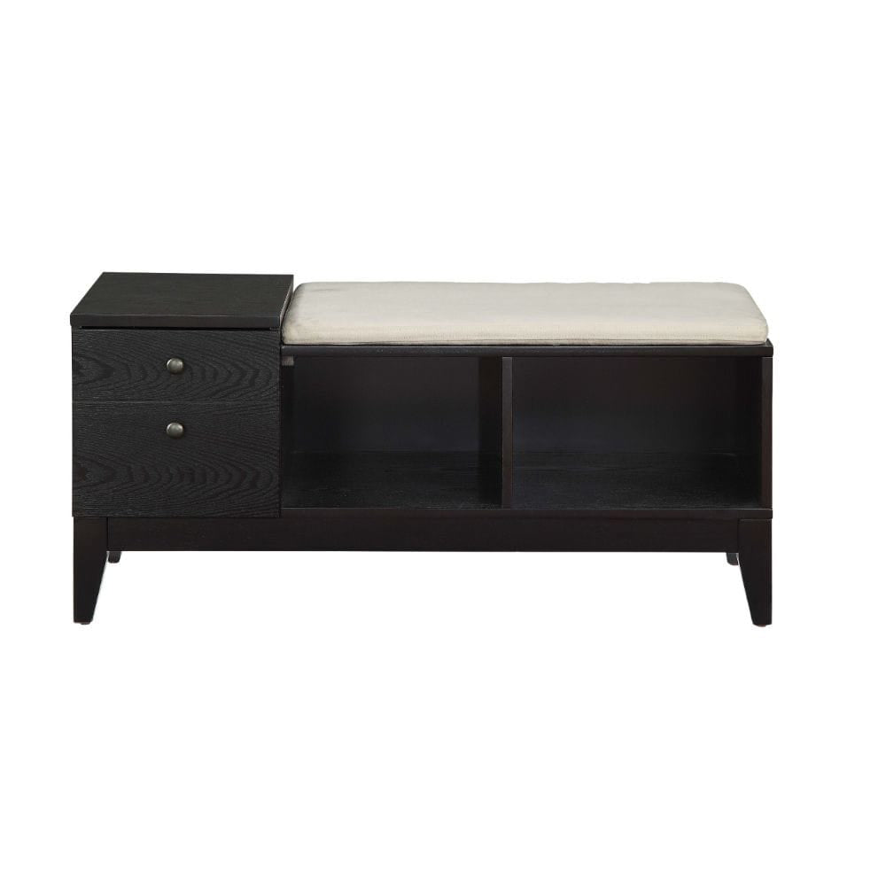 ACME Furniture - Boyet - Bench w/Storage - Fabric & Black - 96770 view 2
