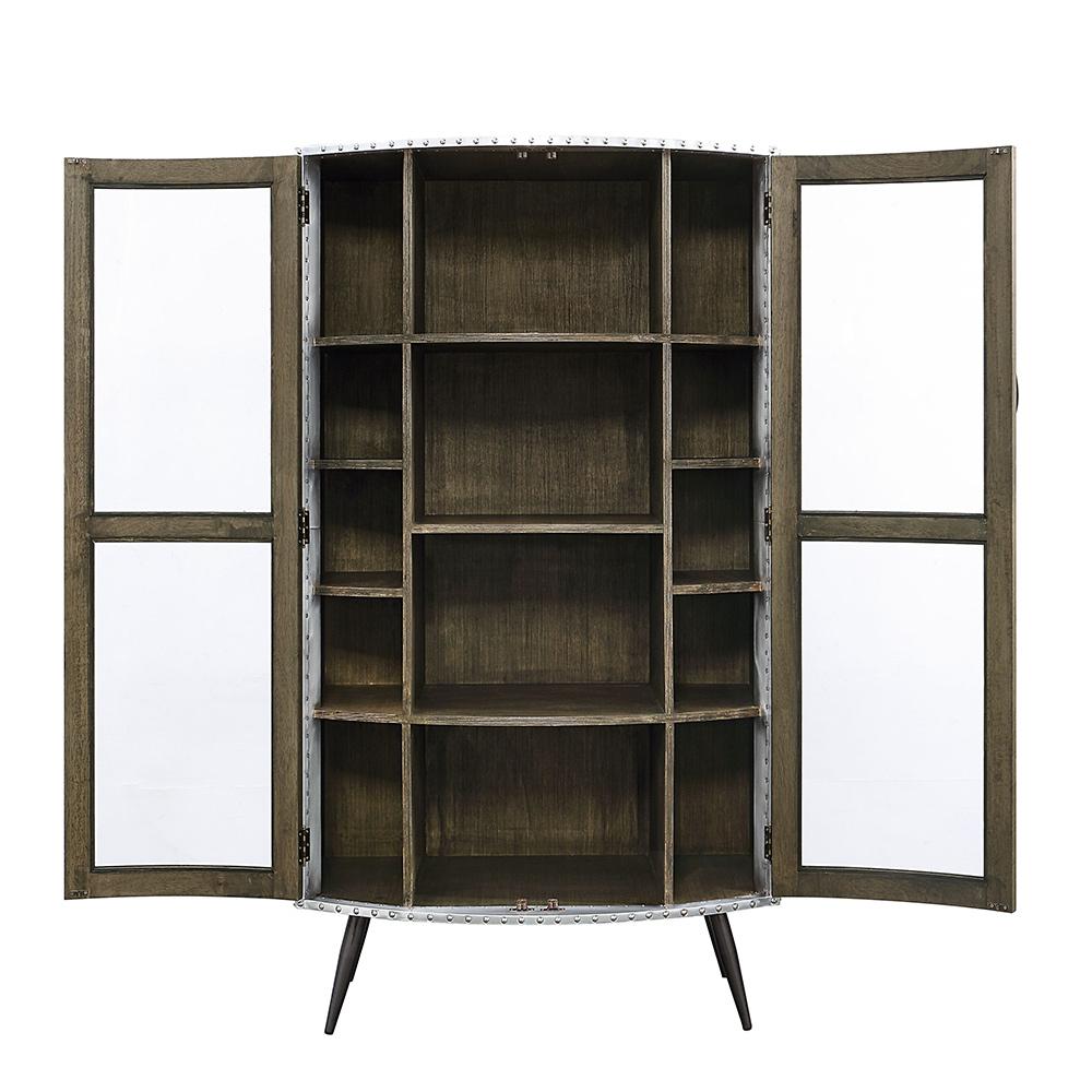 ACME Furniture - Brancaster Accent Cabinet - Oak & Aluminum Finish - AC02587 veiw 6