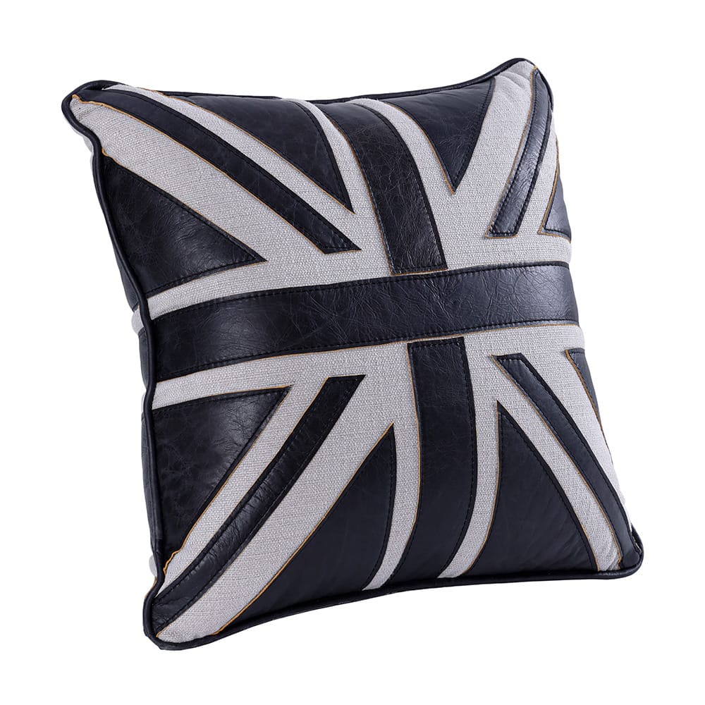 ACME Furniture - Brancaster - Accent Cushion (Set of 2) - Black Leather & Linen - AC02824 view 2