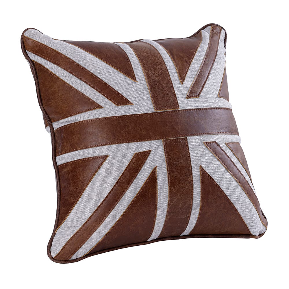 ACME Furniture - Brancaster - Accent Cushion (Set of 2) - Brown Leather & Linen - AC02822 view 1