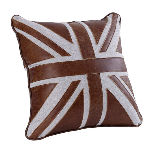 ACME Furniture - Brancaster - Accent Cushion (Set of 2) - Brown Leather & Linen - AC02822 view 1