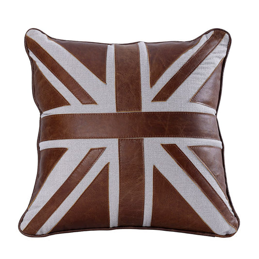 ACME Furniture - Brancaster - Accent Cushion (Set of 2) - Brown Leather & Linen - AC02822 view 2