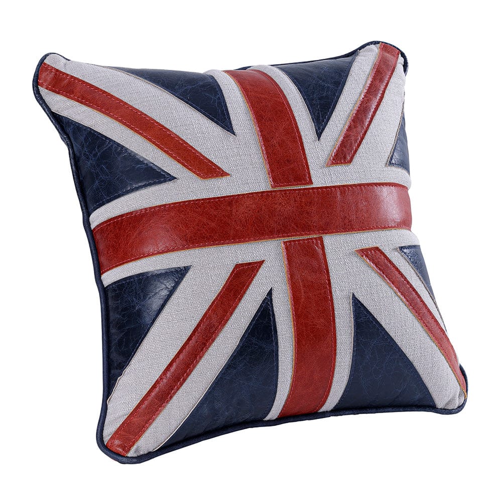 ACME Furniture - Brancaster - Accent Cushion (Set of 2) - Vintage Blue & Red Leather & Linen - AC02823 view 1