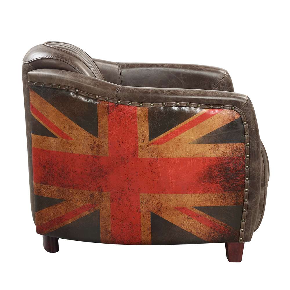 ACME Furniture - Brancaster Chair - Antique Slate Top Grain Leather - LV01811 veiw 3